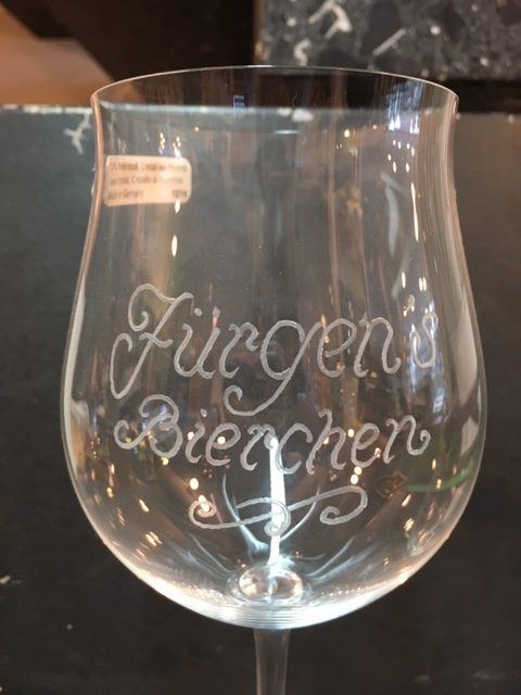 Graviertes Glas