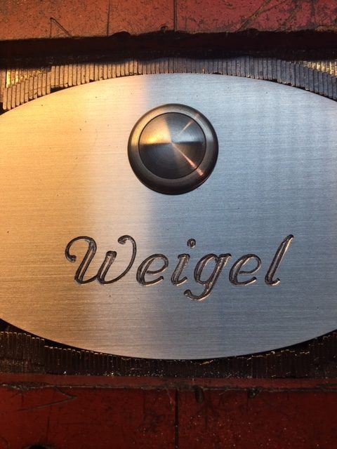 Klingelschild aus Edelstahl