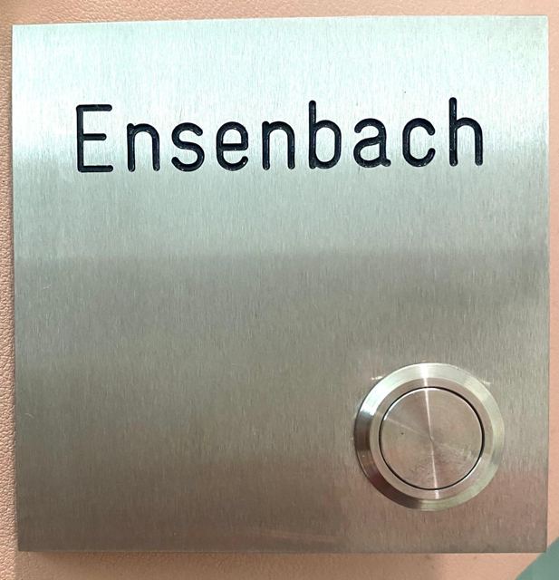 Klingelschild aus Edelstahl